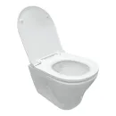 Унитаз подвесной Sanita Luxe Breeze безободковый с сиденьем дюропласт микролифт_2