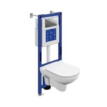 Изображение товара Комплект инсталляции Cersanit City Aqua Smart M 40 с унитазом с сиденьем микролифт и кнопкой хром Estetica Изображение товара Комплект инсталляции Cersanit City Aqua Smart M 40 с унитазом с сиденьем микролифт и кнопкой хром Estetica