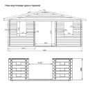 Дом садовый 21м² Стандарт с террасой 6х3м брус 44мм_5