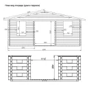 Дом садовый 21м² Стандарт с террасой 6х1,5м брус 44мм_5