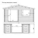 Дом садовый 17м² Комфорт с террасой 5х3м брус 44мм_5