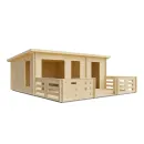 Дом садовый 21м² Стандарт с хозблоком и террасой 6х3м брус 44мм_2