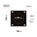 Оголовок 200х200мм для сваи 108мм Бауфундамент_3