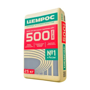 Цемент ЦЕМ I 42,5Н (ПЦ-500 Д0) Цемрос 25кг