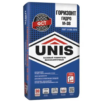 Ровнитель пола Unis Горизонт Гидро М-38 высокопрочный М-300 25кг