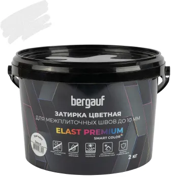 Изображение товара Затирка цементная Bergauf Elast Premium белая 2 кг для плитки Изображение товара Затирка цементная Bergauf Elast Premium белая 2 кг для плитки