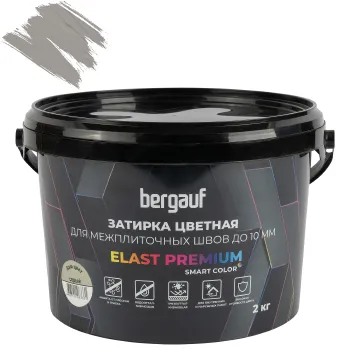Изображение товара Цементная затирка Bergauf Elast Premium серого 2 кг для швов 1-10 мм Изображение товара Цементная затирка Bergauf Elast Premium серого 2 кг для швов 1-10 мм