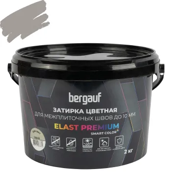 Изображение товара Цементная затирка Bergauf Elast Premium серого 2 кг для швов 1-10 мм Изображение товара Цементная затирка Bergauf Elast Premium серого 2 кг для швов 1-10 мм