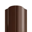 Металлоштакетник Ellipse-O 19х126х0,45мм (RAL 8017) шоколад 2м двусторонний_1