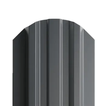 Металлоштакетник Lane-О 16,5х99х0,45мм (RAL 7024) графит 1,25м двухсторонний