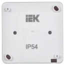 Выключатель двухклавишный накладной Гермес Plus белый IP54 IEK_4