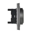 Розетка двухместная с заземлением Brite сталь IP20 IEK_5